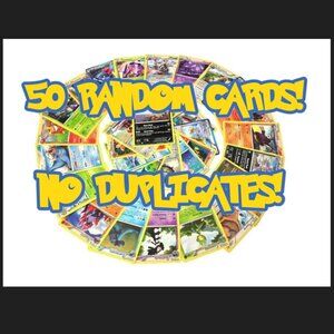 Pokémon Cards: Random 50 Card Lot from ALL Series (WOTC included) NO DUPLICATES!